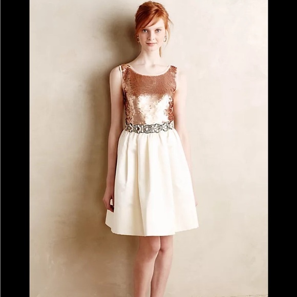 Anthropologie Addie Sequin Women’s Dress Medium Paper Crown - Picture 1 of 13